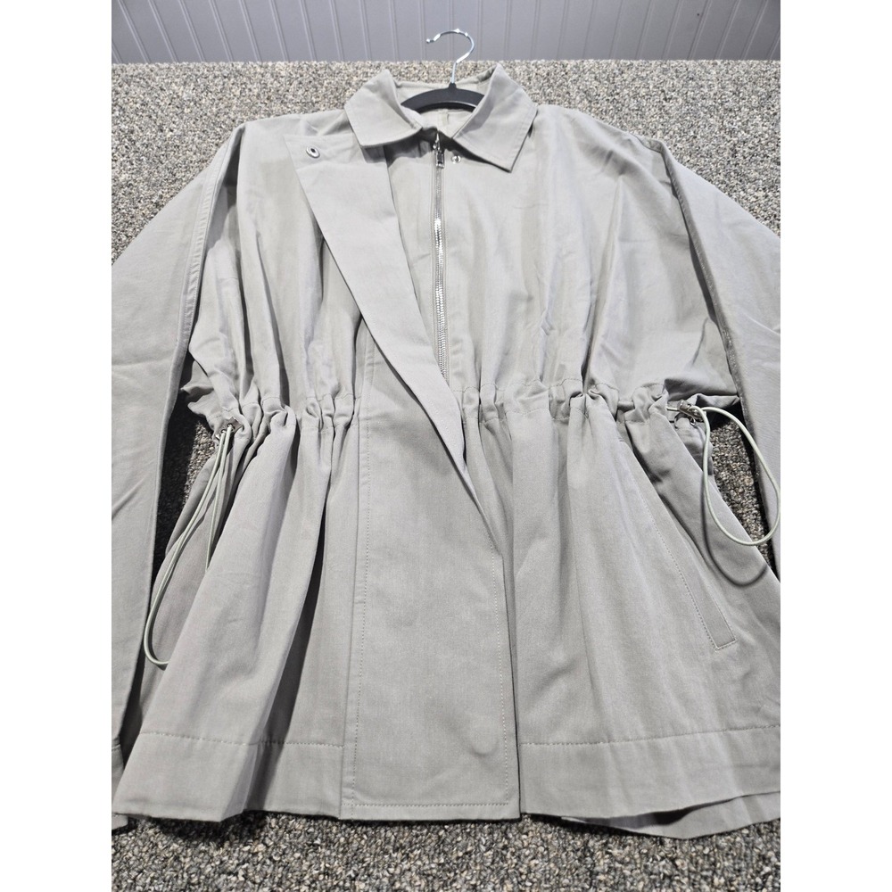 Pink Lily Sage Green Drawstring Utility Jacket 100% Cotton Womenn'sXS - Picture 4 of 15